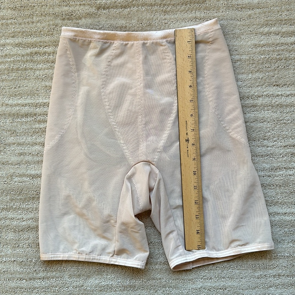Flexees High Waist Firm Control Shapewear Booty Lifter Thigh Slimmer Nude Medium - Picture 13 of 15
